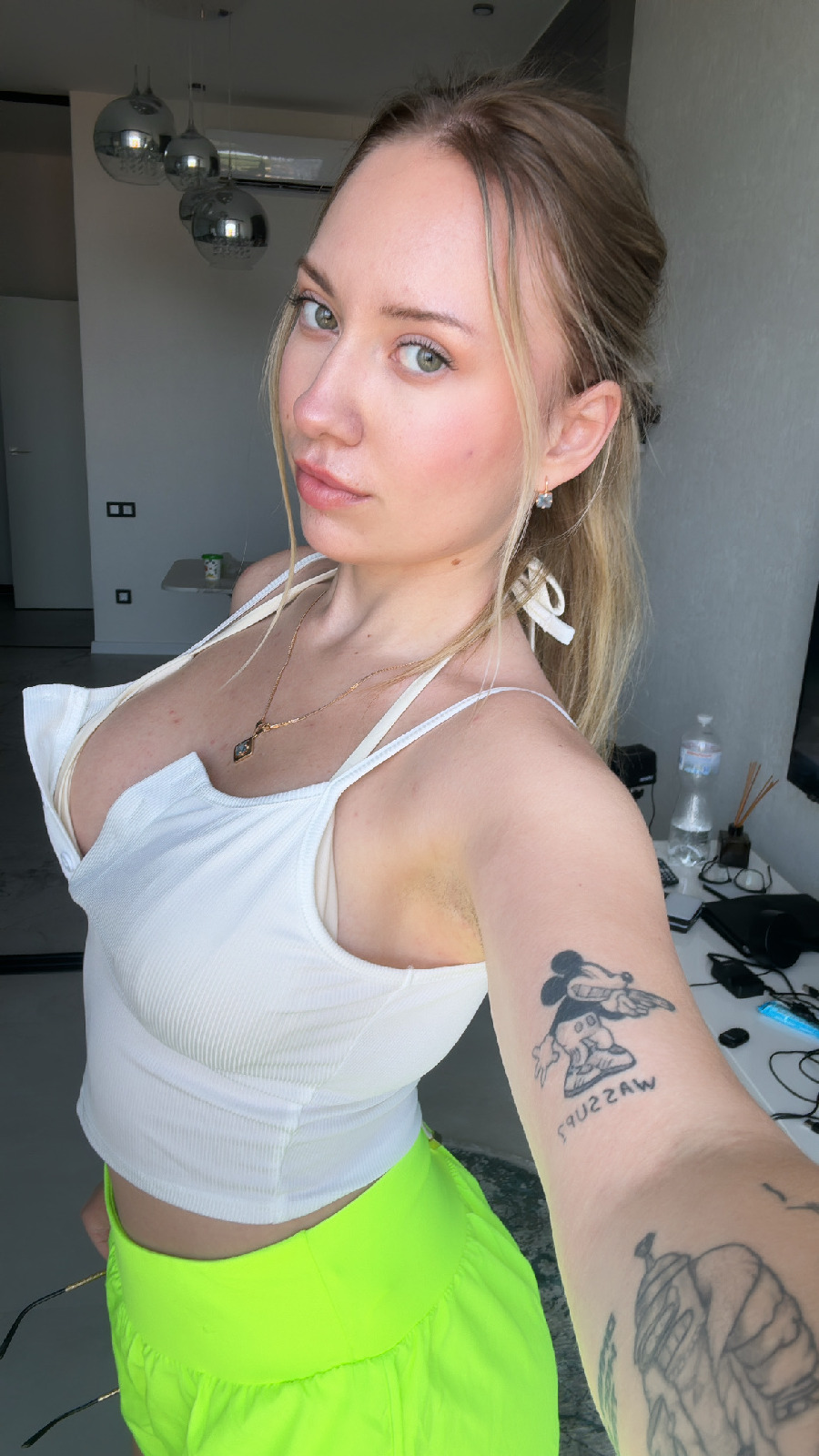 KateV in her underwear in Curitiba